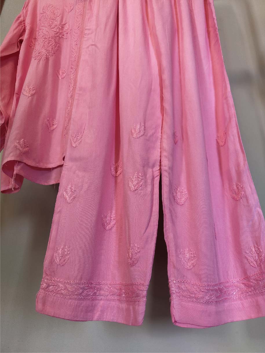 Chikankari embroidered full sleeves co-ord set