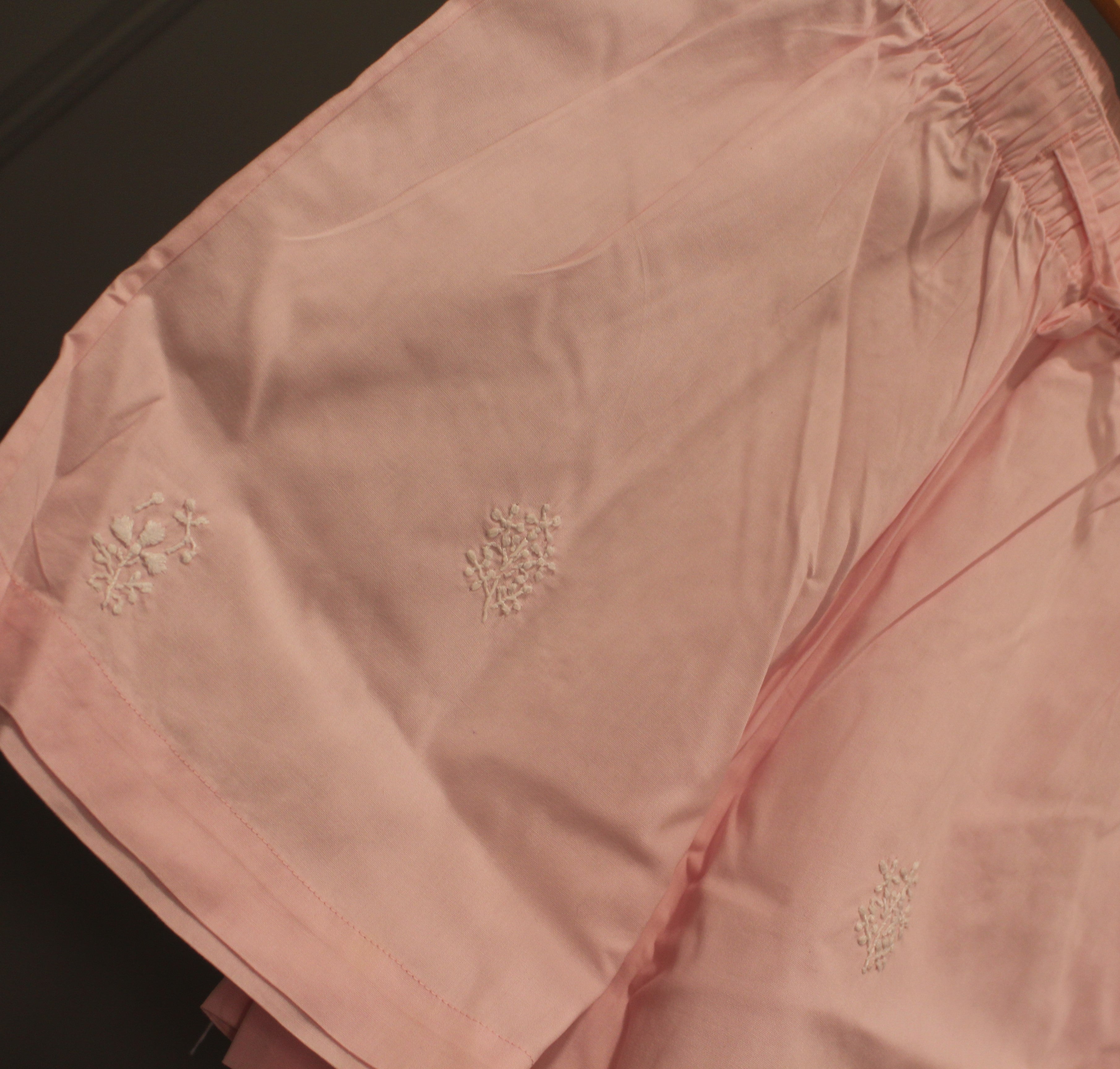 Chikankari embroidered front tie-up co-ord st